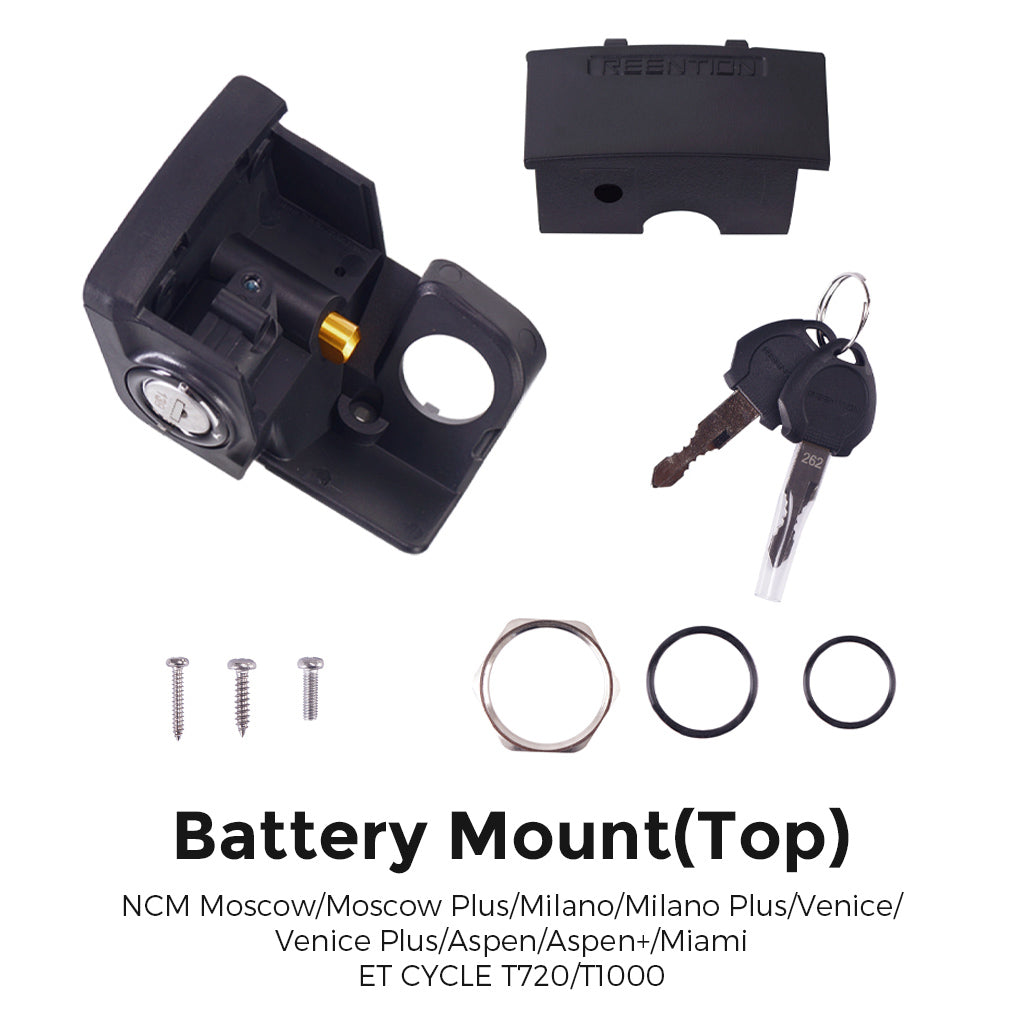 NCM Milano / Moscow / Aspen / ET T720 / T1000 Battery Mount(Top with Lock and Keys)