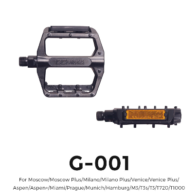 Moscow/Moscow Plus/Milano/Milano Plus/Venice/Venice Plus/Aspen/Aspen+/Miami/Prague/Munich/Hamburg/M3/T3s/T3/T720/T1000 Pédale