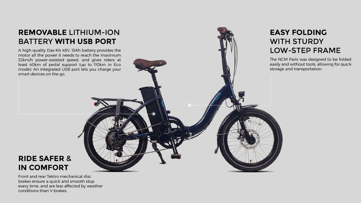 NCM Paris Folding Electric City Bike
